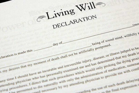 Living will declaration document